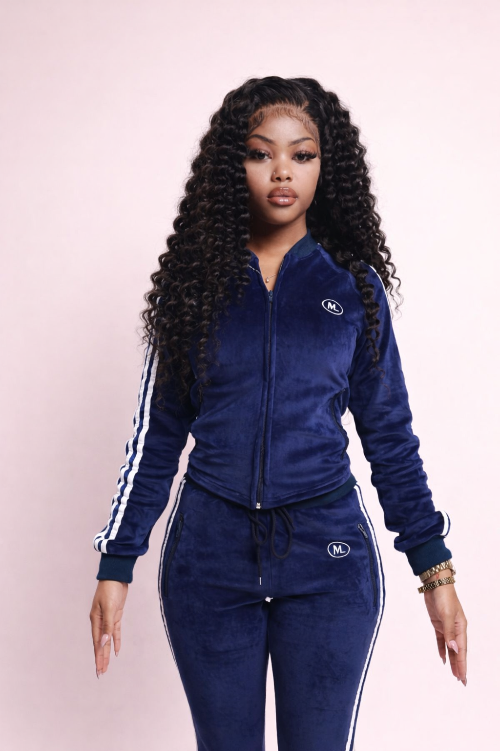 Mulalux Velour Jacket - Navy