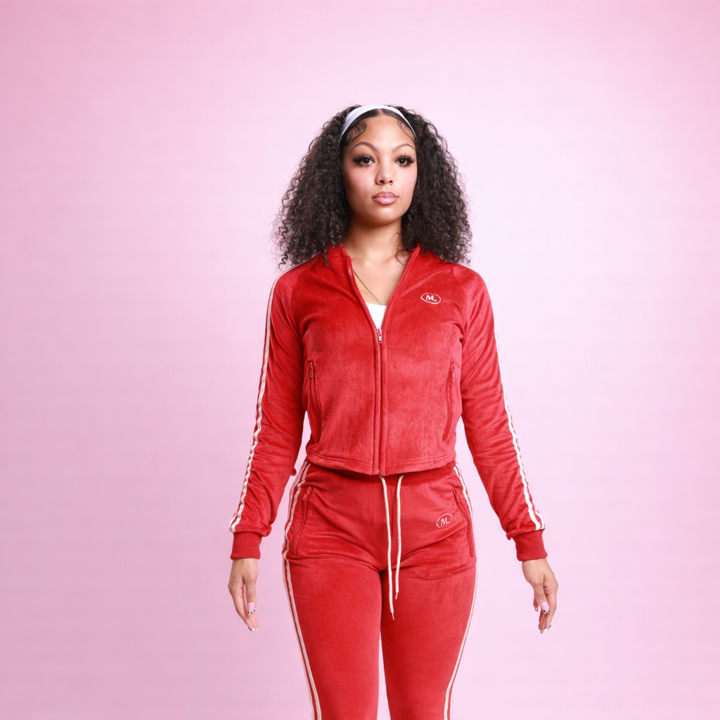 Mulalux Velour Jackets - Red