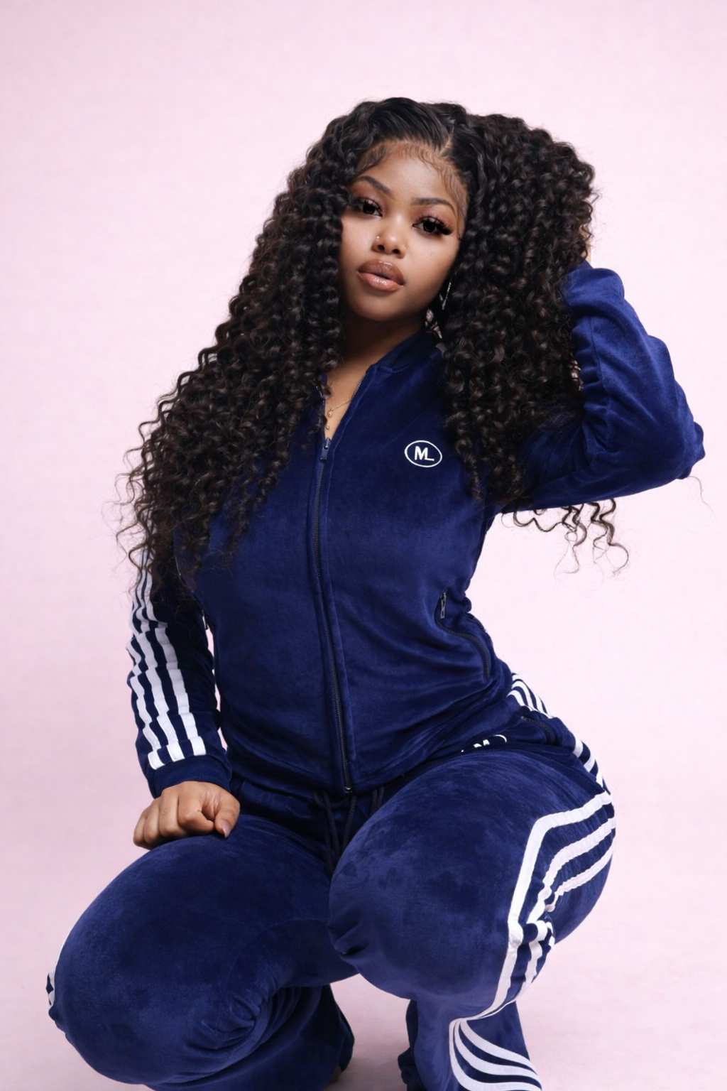 Mulalux Velour Jacket - Navy