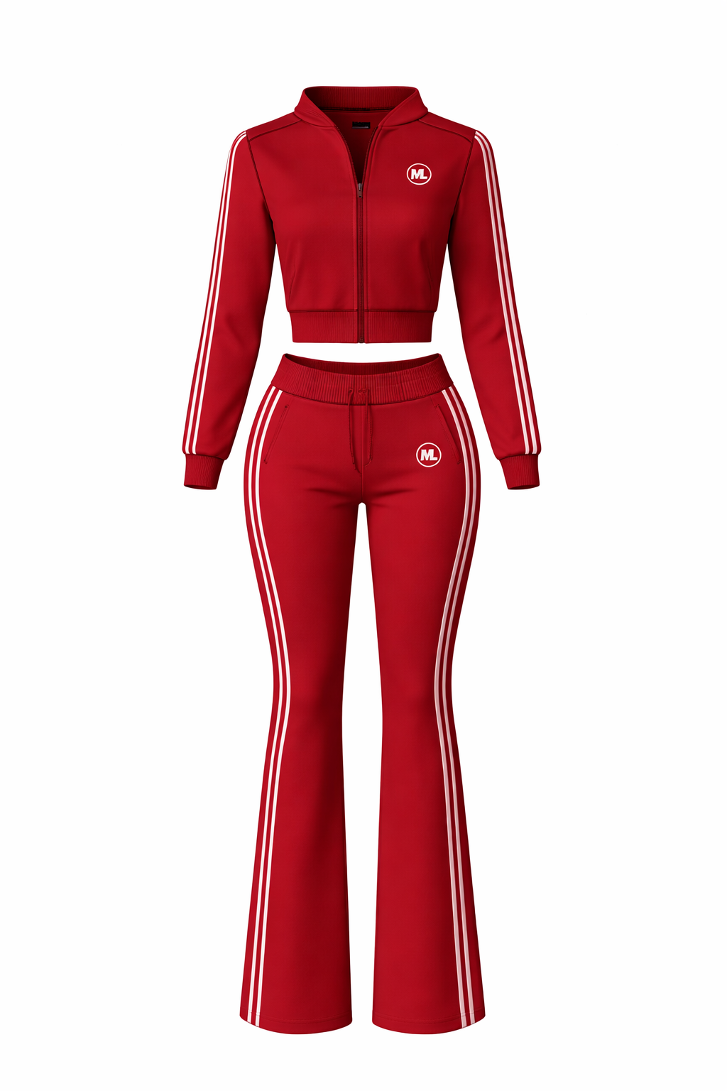 “ML” RED TRACKSUITS PANTS